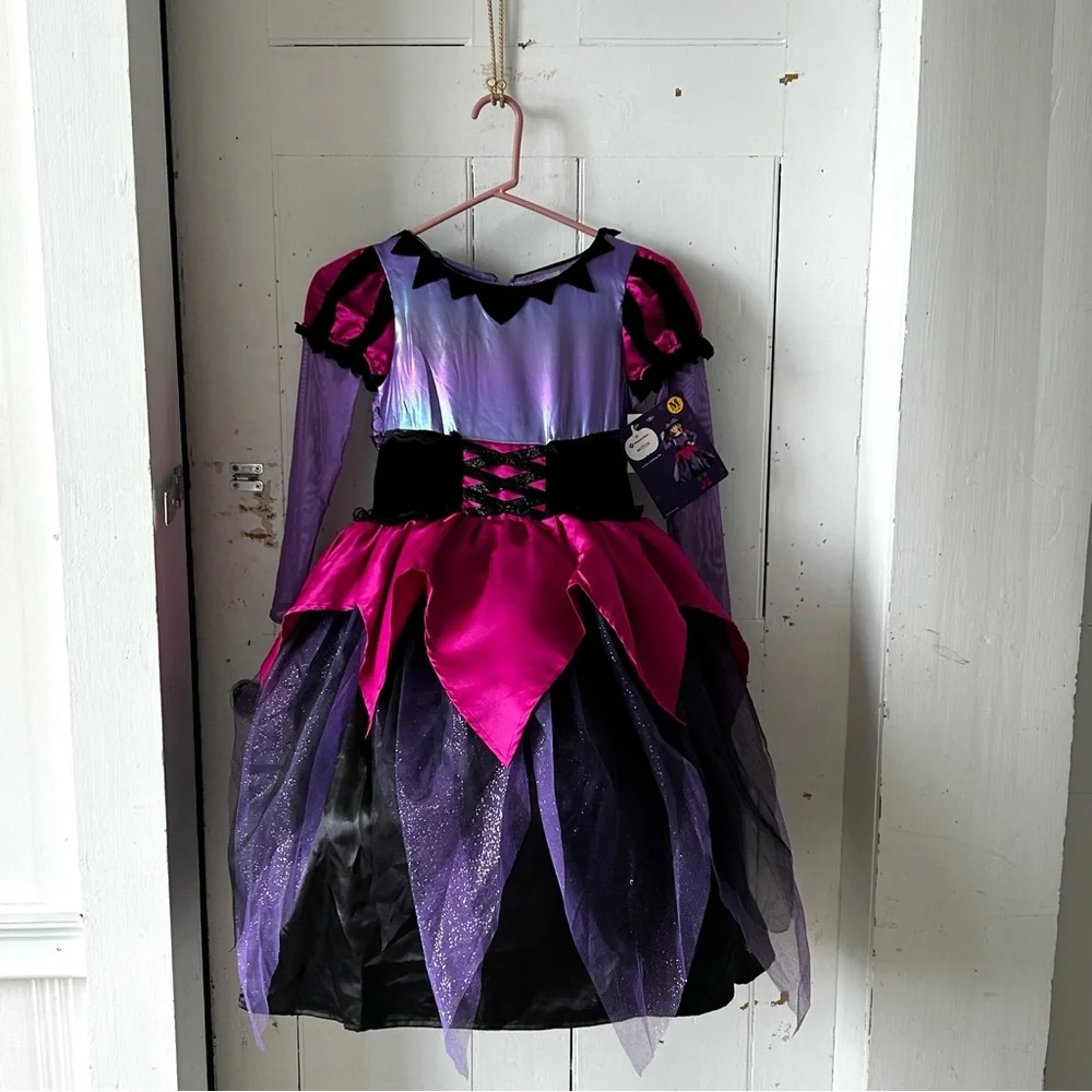 Disguise Girl's Witch Hoop Skirt Halloween Costume Cosplay NWT